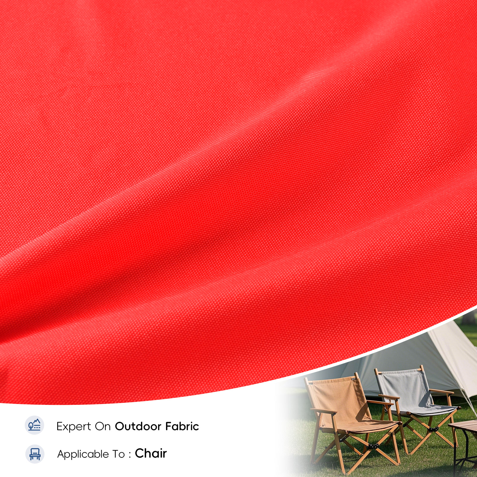 500D PU Polyester Oxford Chair Fabric Red